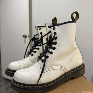 Dr. Martens Women's White Combat Boots